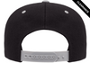 Clearance - Yupoong YU6089M Flat Bill Snapback Hat | Black/ Silver
