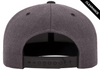 Clearance - Yupoong YU6089M Flat Bill Snapback Hat | Dark Heather/ Black