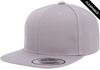 Clearance - Yupoong YU6089M Flat Bill Snapback Hat | Silver