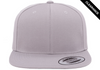 Clearance - Yupoong YU6089M Flat Bill Snapback Hat | Silver