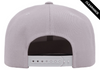 Clearance - Yupoong YU6089M Flat Bill Snapback Hat | Silver