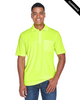 Clearance - Core365 88181P Men's Performance Pique Polo Shirt with Pocket | Safety Yellow