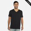 Clearance - Next Level 6440 Men's Premium Fitted Sueded V-Neck Tee | Black