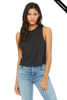 Clearance - 6682 Bella + Canvas Women's Racerback Cropped Tank Top | Dark Grey Heather
