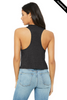 Clearance - 6682 Bella + Canvas Women's Racerback Cropped Tank Top | Dark Grey Heather