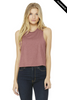 Clearance - 6682 Bella + Canvas Women's Racerback Cropped Tank Top | Heather Mauve