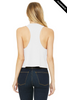 Clearance - 6682 Bella + Canvas Women's Racerback Cropped Tank Top | Solid White Blend