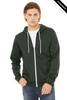 Clearance - Bella+Canvas 3739  Unisex Sponge Fleece Full-Zip Hoodie | Heather Forest