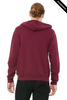 Clearance - Bella+Canvas 3739  Unisex Sponge Fleece Full-Zip Hoodie | Maroon