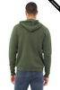 Clearance - Bella+Canvas 3739  Unisex Sponge Fleece Full-Zip Hoodie | Military Green
