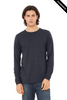 Clearance - Bella+Canvas 3501CVC Unisex Heather CVC Long Sleeve Tee | Heather Navy