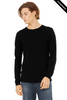 Clearance - BELLA + CANVAS 3513 Unisex Triblend Long Sleeve Tee  | Solid Black Triblend