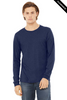 Clearance - BELLA + CANVAS 3513 Unisex Triblend Long Sleeve Tee  | Navy Triblend