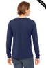 Clearance - BELLA + CANVAS 3513 Unisex Triblend Long Sleeve Tee  | Navy Triblend