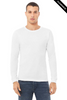 Clearance - BELLA + CANVAS 3513 Unisex Triblend Long Sleeve Tee  | Solid White Triblend