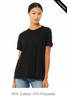 Clearance - BELLA + CANVAS 6400CVC Women’s Relaxed Fit Heather CVC Tee | Black Heather