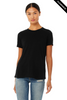 Clearance - BELLA + CANVAS 6400CVC Women’s Relaxed Fit Heather CVC Tee | Solid Black Blend