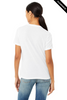 Clearance - BELLA + CANVAS 6400CVC Women’s Relaxed Fit Heather CVC Tee | Solid White Blend