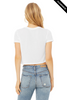 Clearance - BELLA + CANVAS 8882 Women’s Flowy Cropped Tee | White