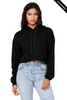 Clearance - BELLA + CANVAS 7502 Women's Crop Fleece Hoodie | Black