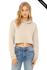 Clearance - BELLA + CANVAS 7502 Women's Crop Fleece Hoodie | Heather Dust