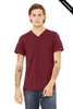 Clearance - Bella+Canvas 3415 Unisex V-Neck Tri-Blend T-Shirt | Maroon Triblend