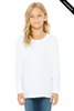 Clearance - Bella+Canvas 3501Y Youth Jersey Long-Sleeve T-Shirt | White