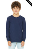 Clearance - Bella+Canvas 3501Y Youth Jersey Long-Sleeve T-Shirt | Navy