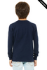 Clearance - Bella+Canvas 3501Y Youth Jersey Long-Sleeve T-Shirt | Navy
