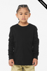 Clearance - Bella+Canvas 3501Y Youth Jersey Long-Sleeve T-Shirt | Black
