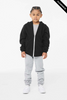 Clearance - Bella + Canvas 3739Y Youth Sponge Fleece Full-Zip Hooded Sweatshirt | Black