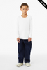 Clearance - Bella + Canvas 3501YCVC Youth Heather CVC Long-Sleeve T-Shirt | Solid White Blend