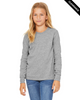Clearance - Bella + Canvas 3501YCVC Youth Heather CVC Long-Sleeve T-Shirt | Athletic Heather