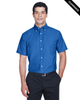 Clearance - Harriton M600S Short-Sleeve Oxford Shirt with Stain-Release | French Blue