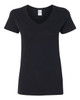 Gildan 5V00L Women's Heavy Cotton™ V-Neck T-shirt | Black