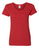 Gildan 5V00L Women's Heavy Cotton™ V-Neck T-shirt | Red