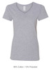 Gildan 5V00L Women's Heavy Cotton™ V-Neck T-shirt | Sport Grey