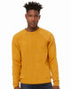 Bella+Canvas 3901 Sponge Fleece Mock Neck Sweatshirt | Heather Mustard