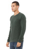 Bella+Canvas 3901 Sponge Fleece Mock Neck Sweatshirt | Heather Forest