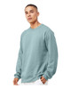 Bella+Canvas 3901 Sponge Fleece Mock Neck Sweatshirt | Heather Blue Lagoon
