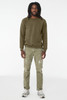 Bella+Canvas 3901 Sponge Fleece Mock Neck Sweatshirt | Heather Olive