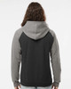 King Athletics KF4042 Raglan Hooded Fleece Sweatshirt | Dark Charcoal/ Grey Heather