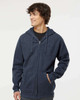 M&O 3331 Unisex Zipper Fleece Hoodie | Heather Navy