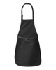 Q-Tees Q4350 Full-Length Apron With 2 Pockets | Black