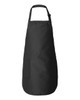 Q-Tees Q4350 Full-Length Apron With 2 Pockets | Black