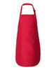 Q-Tees Q4350 Full-Length Apron With 2 Pockets | Red
