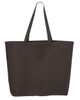 Q-Tees Q600  Canvas Gusseted Jumbo Tote | Charcoal