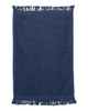 Q-Tees  T100 Fringed Fingertip Towel | Navy