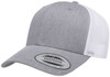 Yupoong 6606 Retro Trucker Cap | Heather Grey/ White
