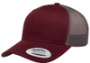 Yupoong 6606 Retro Trucker Cap | Maroon/ Grey